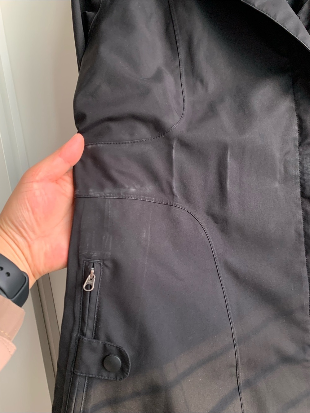 Patagonia Black Hooded Trench Coat - Picture 4 of 16
